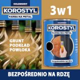 Farba Na Metal 3W1 Korostyl Szary Grafitowy RAL 7024 0,8L Goldmurit