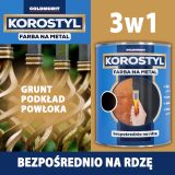 Farba Na Metal 3W1 Korostyl Czerwony Tlenkowy RAL 8012 0,8L Goldmurit