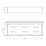 mini: Koszyk Prysznicowy 30x5x11cm Uni Czarny Mat UN10335BL Omnires (3)