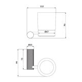 mini: Kubek Na Szczoteczki Zen Chrom S951-902 Cersanit (2)