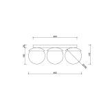 Plafon Kuul B Czarny KLB32000 Ummo