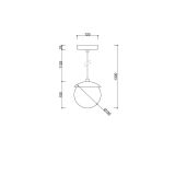 Lampa Wisząca Kuul F Czerwony KLF141P0 Ummo