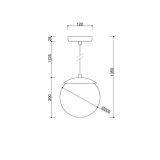 Lampa Wisząca Kuul F Czarny KLF122PS0 Ummo