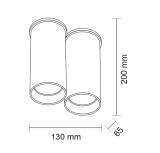 Lampa sufitowa Arida Czarny 1113 Antigo