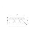 Plafon Kuul B Czerwony KLB34000 Ummo