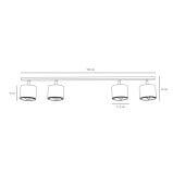 Lampa Sufitowa Plafon Bot 2x2 White 1046PL_L1 Aldex