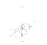 Lampa Wisząca Bloom 4 Multicolour 1111L40 Aldex