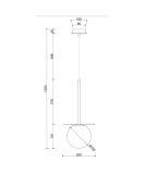 Lampa Wisząca Borra B Złoty BRB131P0 Ummo