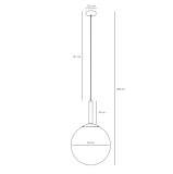 Lampa Wisząca Bosso Grande 50 Black 1087XXL1 Aldex