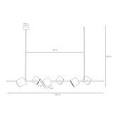 Lampa Wisząca Bot 6 Black 1047K Aldex