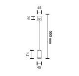 Lampa wisząca Dakata 1 - Czarna 5632 Antigo