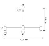 Lampa wisząca Dakata 2 - Czarna 5634 Antigo