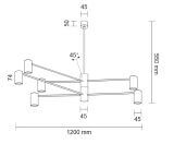 Lampa wisząca Dakata 6 - Czarna 5638 Antigo