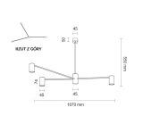 Lampa wisząca Dakata 3 - Czarna 5648 Antigo