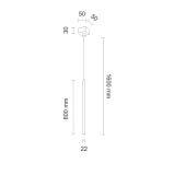 Lampa wisząca Kosame - Czarna 7844 Antigo