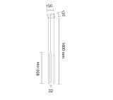 Lampa wisząca Kosame 3 - Czarna 7846 Antigo