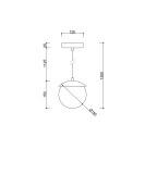 Lampa Wisząca Kuul F Czarny KLF122P0 Ummo