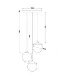 Lampa Wisząca KUUL F3 Biały KLF311P3 Ummo