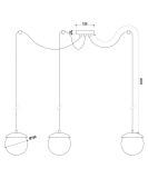 Lampa Wisząca KUUL F3 Czarny KLF322P2 Ummo