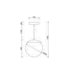 Lampa Wisząca Kuul G Czarny KLG122P0 Ummo