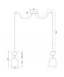 Lampa Wisząca Supuru 2 Biały SUM231P2 Ummo