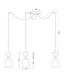 Lampa Wisząca Supuru 3 Biały SUM331P2 Ummo