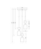 Plafon Supuru 3P Czarny SUP322P3 Ummo