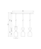 Lampa Wisząca Supuru 3L Czarno-Złoty SUL332P0 Ummo