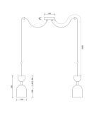 Lampa Wisząca Supuru 2 Czarny SUM232P2 Ummo