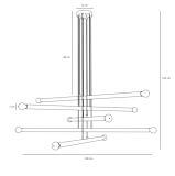 Lampa Wisząca Tubo 10 Gold 1072M30 Aldex
