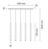 Lampa wisząca Yabu 5 - Biała 7575 Antigo