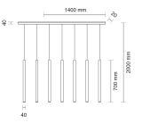 Lampa wisząca Yabu 7 - Biała 7576 Antigo
