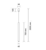 Lampa wisząca Yabu 1 - Czarna 5526 Antigo
