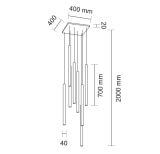 Lampa wisząca Yabu 8 - Czarna 5530 Antigo