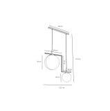 Lampa Wisząca Zac 2 Black Mix 1038H1 Aldex