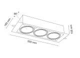 Lampa wpuszczana Muko 3 - Biała 7358 Antigo