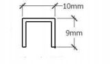 Listwa Profil U Czarny Mat 1x244 cm Gandalf