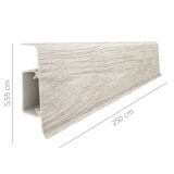 Listwa Przypodłogowa PCV Esquero Duo 650 Biały 55x22x2500 mm Vox