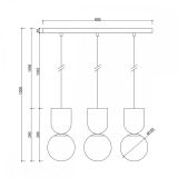 Lampa Wisząca Luoti 3L Biały LUL311P0 Ummo