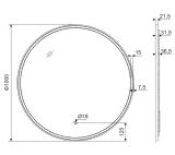Lustro Łazienkowe LED Z Matą Grzewczą Corido 100 cm Czarny Mat DOEX.CO100.BL Excellent