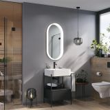 Lustro W Ramie Z Podświetleniem LED Koria Alu-Acrylic M 54x94,5 Ruke