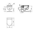 Atelier Blend Curve T520601 Miska WC Podwieszana Z Deską Wolnoopadającą T465501 + T376001 Ideal Standard