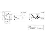 Miska WC Wisząca Universo TwistFlush 56x37 + Deska Wolnopadająca Combi-Pack 4670T901 Villeroy&Boch
