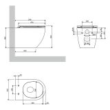 Miska Toaletowa Wisząca Silent Power Z Deską Wolnoopadającą 54x37cm Ottawa Comfort Biały Mat OTTAWACSPMWBM Omnires