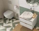 Miska Wc 48 Cm Wisząca Bezrantowa Z Systemem Spłukiwania Spin 360 Luqa Biały Połysk CEAC.6403.480.WH Excelent
