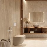 Miska Wc 48 Cm Wisząca Bezrantowa Z Systemem Spłukiwania Spin 360 Luqa Cappucino Mat CEAC.6403.480.CAM Excelent
