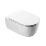 Miska WC 54 Cm Wisząca Bezrantowa Z Systemem Spłukiwania Spin 360 I Deską Wolnoopadającą Doto Biały Połysk CEEX.1403.545.WH Excellent