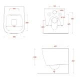 Miska WC A16 Podwieszana Krótka Bianco ASV0050100 Artceram