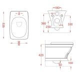 Miska WC Civitas Podwieszana Bianco CIV0010100 Artceram