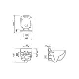 mini: Miska WC CleanOn Caspia Biały K11-0233 Cersanit (4)